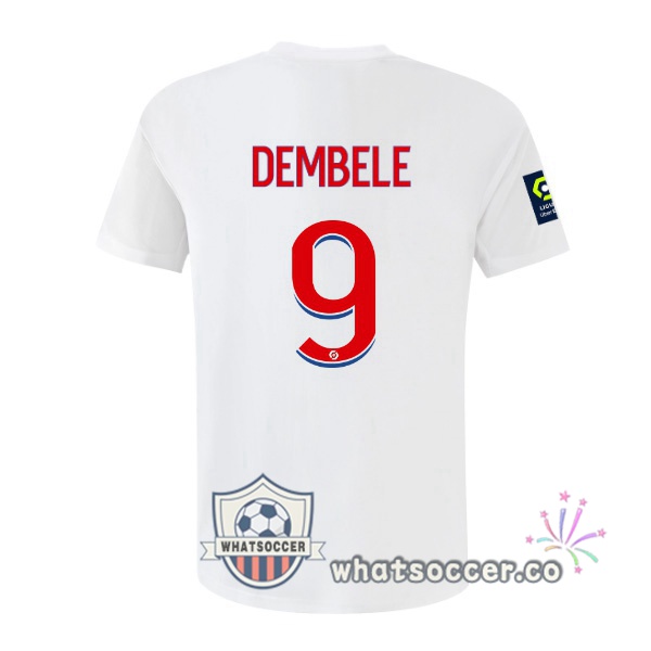 Olympique Lyonnais (DEMBELE 9) Home Soccer Jerseys White 2022-2023