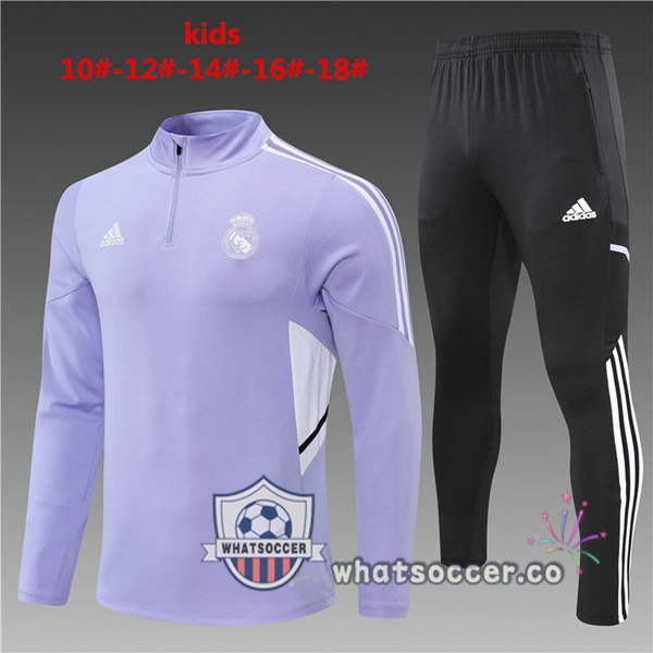 Real Madrid Kids Purple Tracksuit 2022-2023