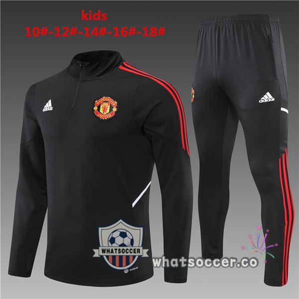 Manchester United Kids Black Tracksuit 2022-2023