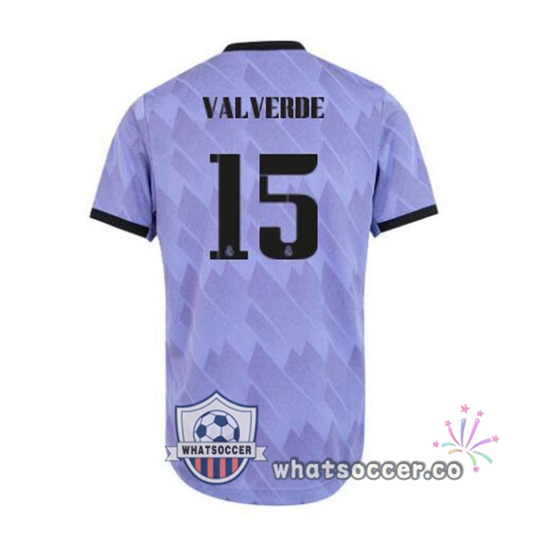 Real Madrid (Valverde 15) Away Soccer Jerseys Purple 2022-2023