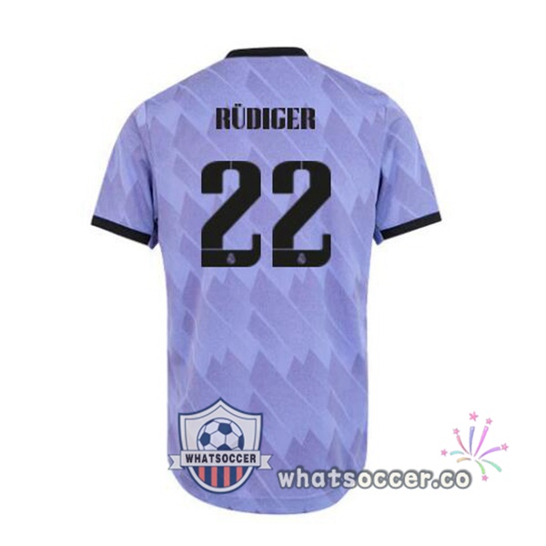 Real Madrid (Rüdiger 22) Away Soccer Jerseys Purple 2022-2023