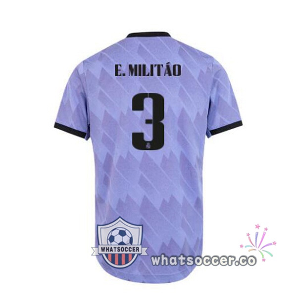 Real Madrid (E. Militão 3) Away Soccer Jerseys Purple 2022-2023