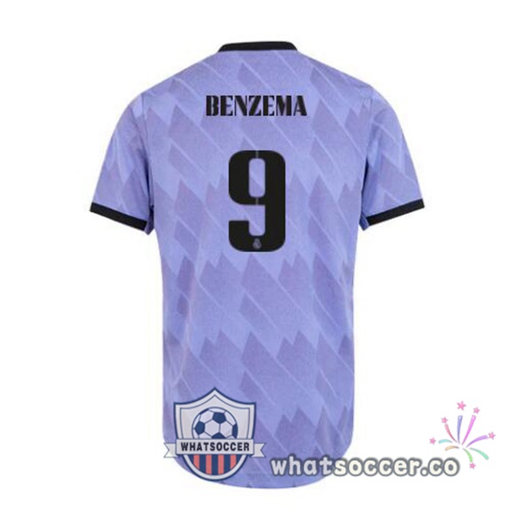 Real Madrid (Benzema 9) Away Soccer Jerseys Purple 2022-2023