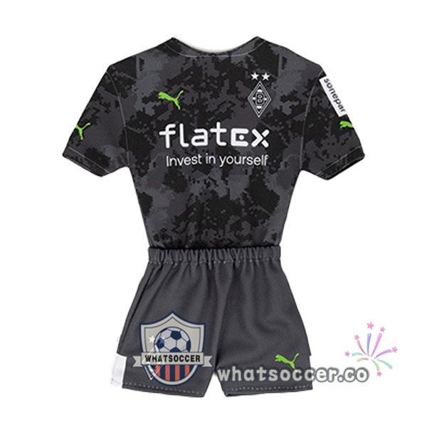 Monchengladbach Kids Third Soccer Jerseys Black 2022-2023