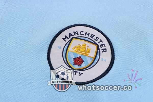Training Polo Manchester City + Pants Blue 2022-2023