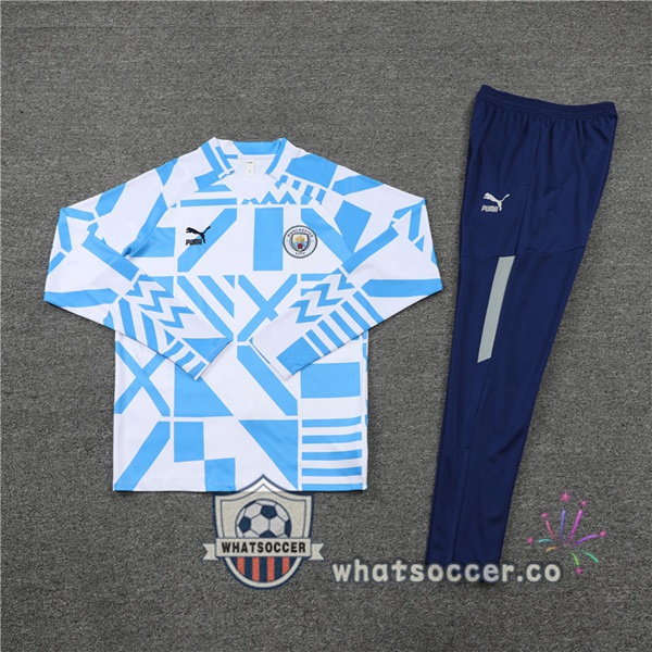 Manchester City Blue White Tracksuit 2022-2023