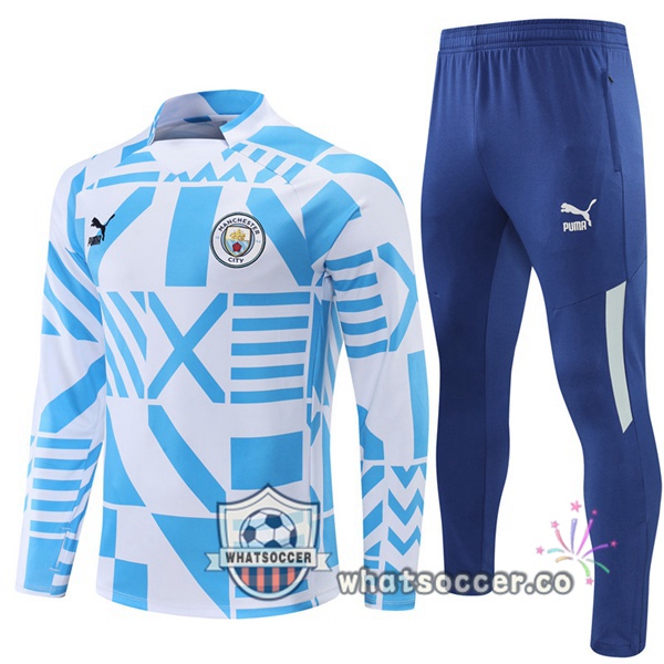 Manchester City Blue White Tracksuit 2022-2023