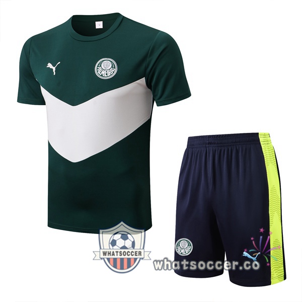 Palmeiras Training T-Shirts + Shorts Green 2022-2023