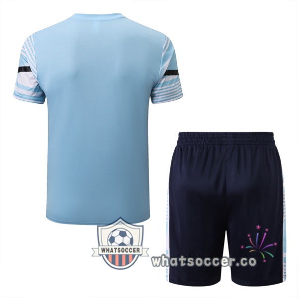 Manchester City Training T-Shirts + Shorts Blue 2022-2023