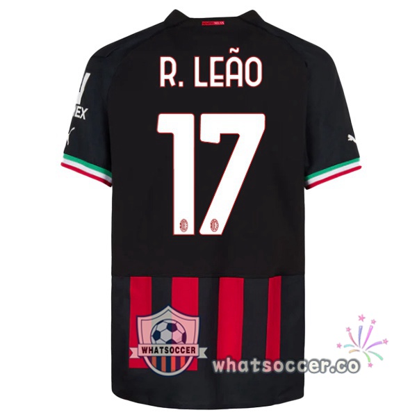 AC Milan (R. LEÃO 17) Home Soccer Jerseys Red 2022-2023