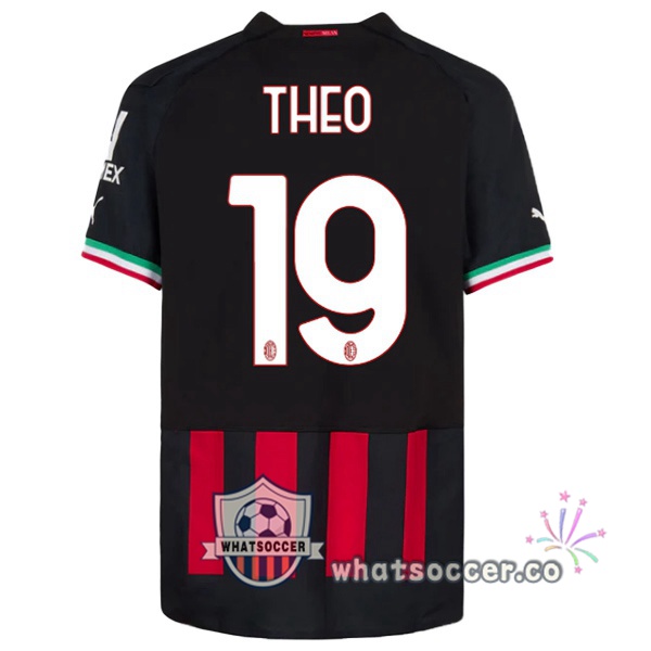 AC Milan (THEO 19) Home Soccer Jerseys Red 2022-2023