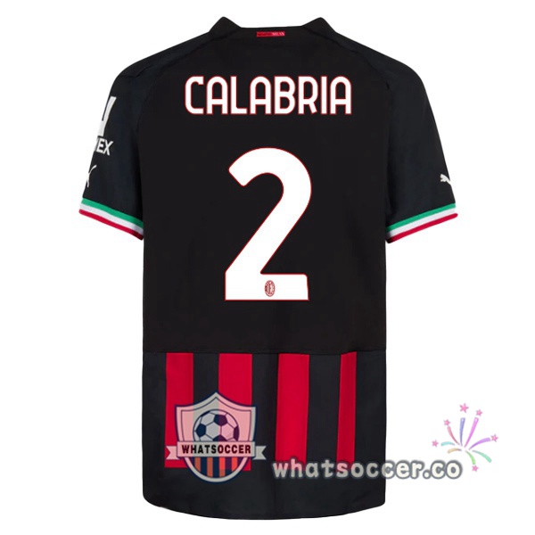 AC Milan (CALABRIA 2) Home Soccer Jerseys Red 2022-2023