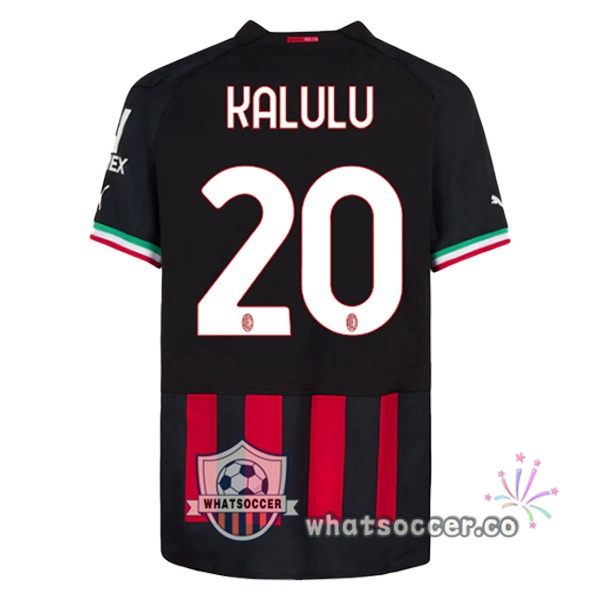 AC Milan (KALULU 20) Home Soccer Jerseys Red 2022-2023