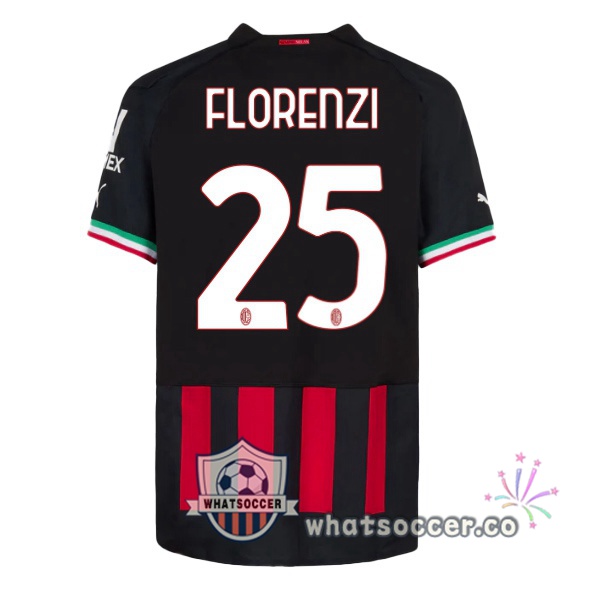 AC Milan (FLORENZI 25) Home Soccer Jerseys Red 2022-2023