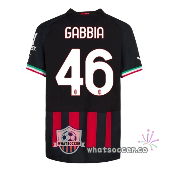 AC Milan (GABBIA 46) Home Soccer Jerseys Red 2022-2023