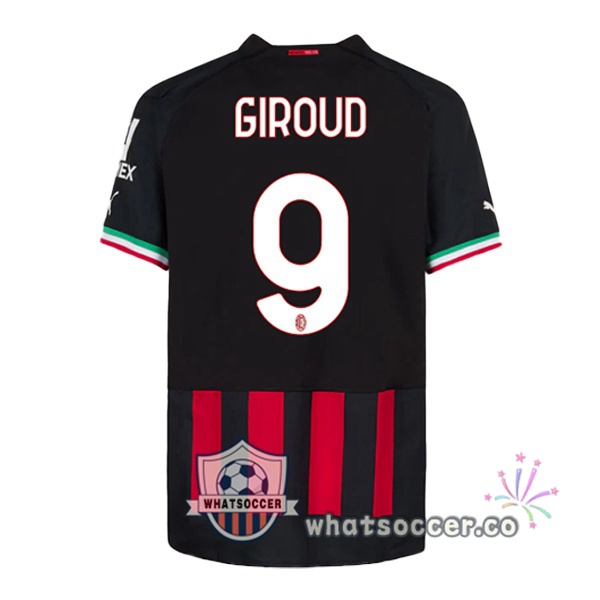AC Milan (GIROUD 9) Home Soccer Jerseys Red 2022-2023