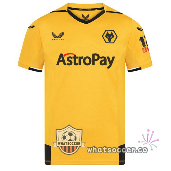 Wolves Home Soccer Jerseys Yellow 2022-2023