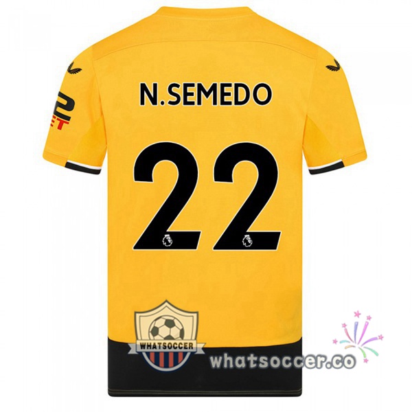 Wolves (N. SEMEDO 22) Home Soccer Jerseys Yellow 2022-2023