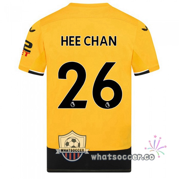 Wolves (HEE CHAN 26) Home Soccer Jerseys Yellow 2022-2023