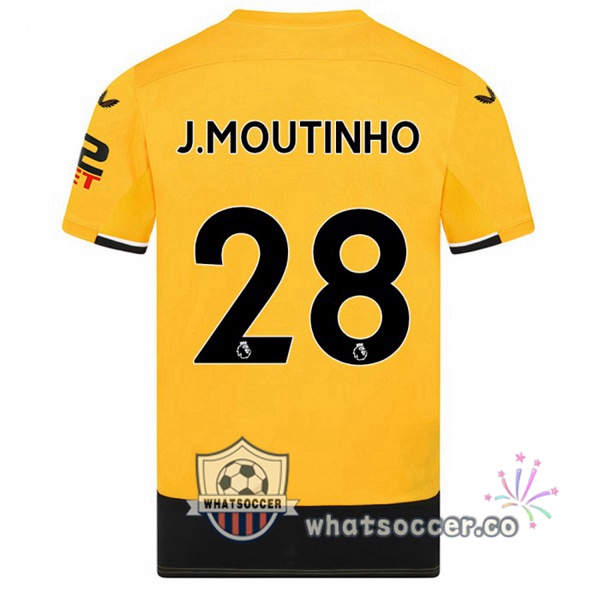 Wolves (J. MOUTINHO 28) Home Soccer Jerseys Yellow 2022-2023