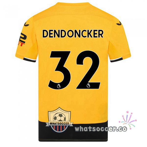 Wolves (DENDONCKER 32) Home Soccer Jerseys Yellow 2022-2023