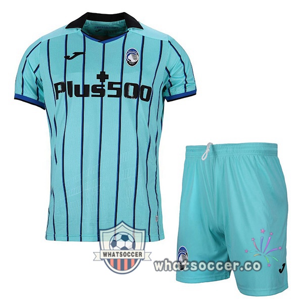 Atalanta Kids Third Soccer Jerseys Blue 2022-2023