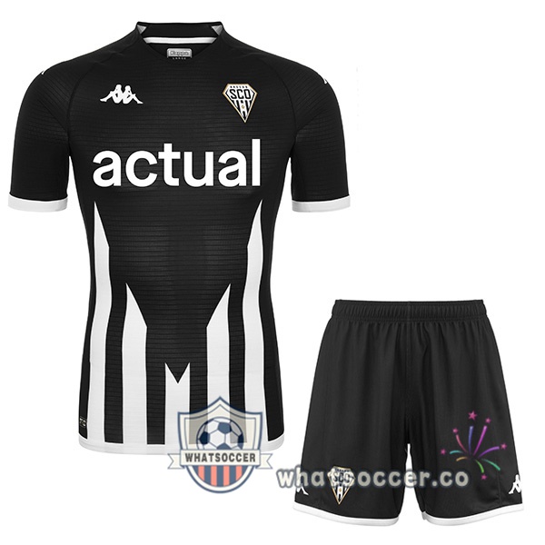 Angers SCO Kids Home Soccer Jerseys Black 2022-2023