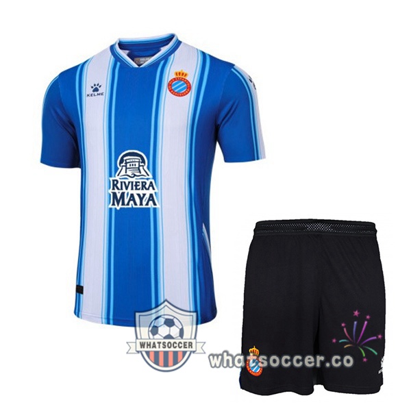 FC RCD Espanyol Kids Home Soccer Jerseys Blue 2022-2023