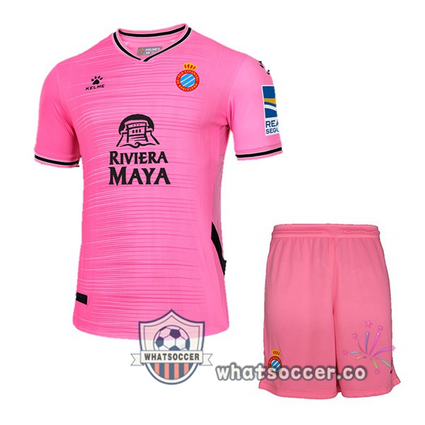FC RCD Espanyol Kids Away Soccer Jerseys Rose 2022-2023
