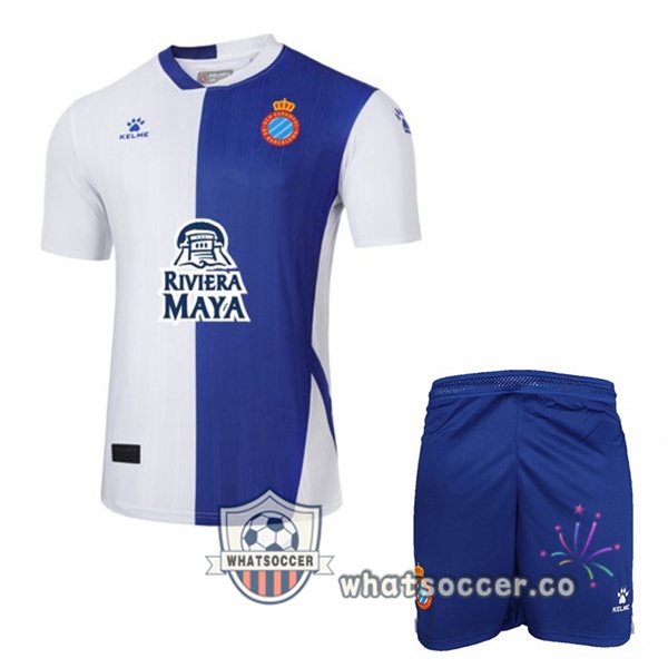 FC RCD Espanyol Kids Third Soccer Jerseys Blue White 2022-2023
