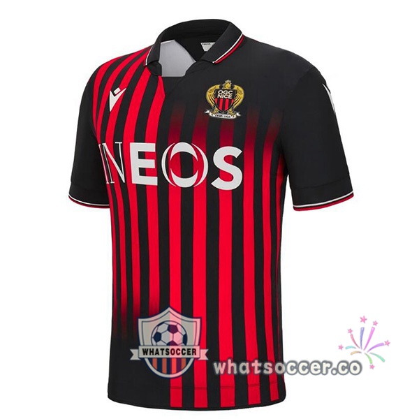 OGC Nice Home Soccer Jerseys Black Red 2022-2023