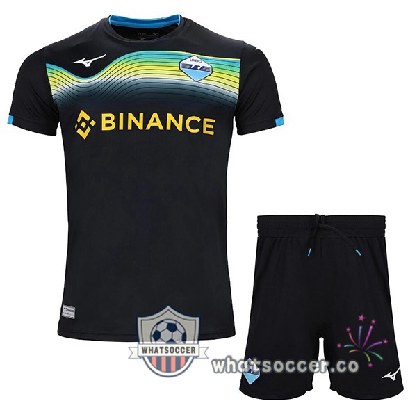 SS Lazio Kids Away Soccer Jerseys Black 2022-2023