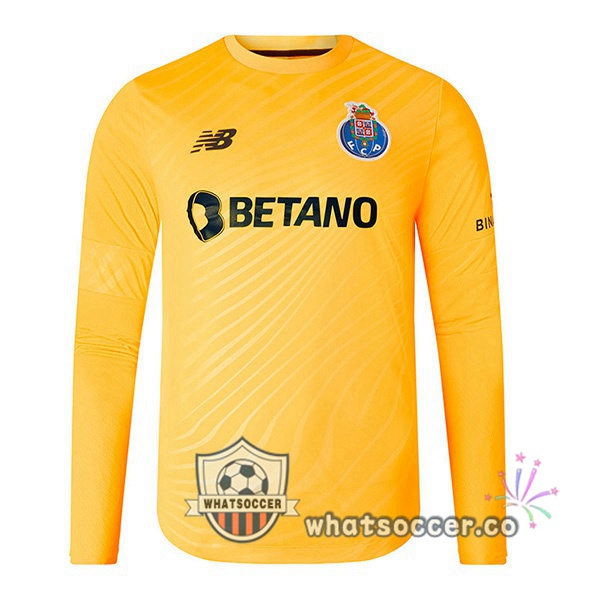 FC Porto Goalkeeper Soccer Jerseys Long Sleeve Yellow 2022-2023
