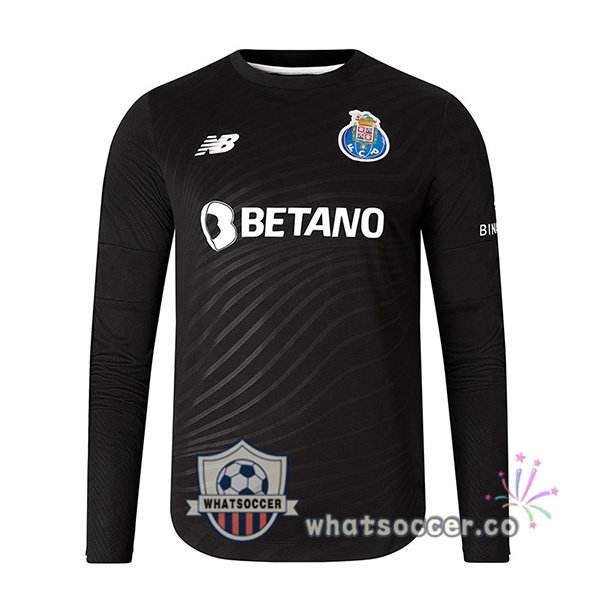 FC Porto Goalkeeper Soccer Jerseys Long Sleeve Black 2022-2023