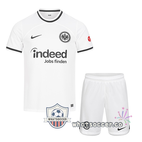 Eintracht Frankfurt Kids Home Soccer Jerseys White 2022-2023