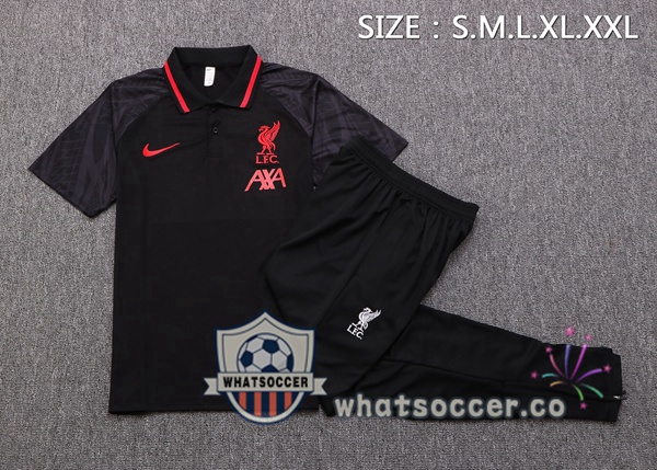 Training Polo FC Liverpool + Pants Black 2022-2023