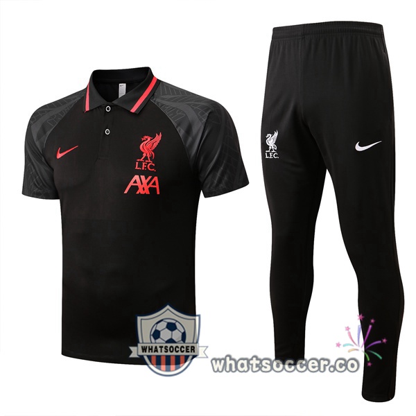 Training Polo FC Liverpool + Pants Black 2022-2023
