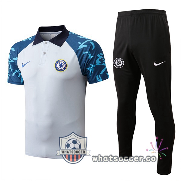 Training Polo FC Chelsea + Pants White 2022-2023