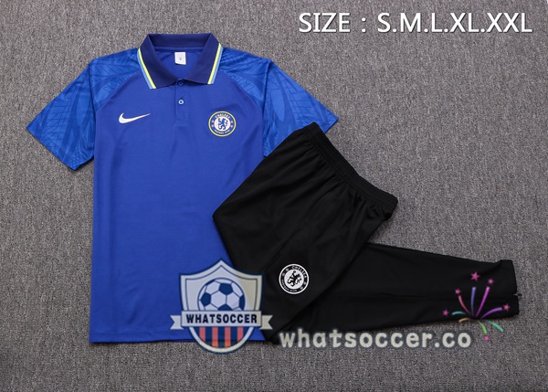 Training Polo FC Chelsea + Pants Blue 2022-2023