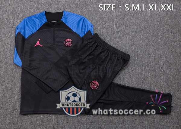 Paris PSG Black Blue Tracksuit 2022-2023
