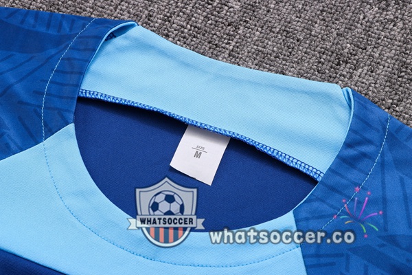 Atletico Madrid Training T-Shirts + Shorts Blue 2022-2023