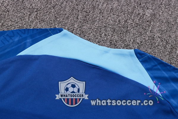 Atletico Madrid Training T-Shirts + Shorts Blue 2022-2023