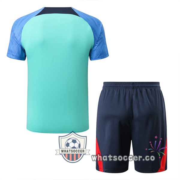 FC Barcelona Training T-Shirts + Shorts Green 2022-2023