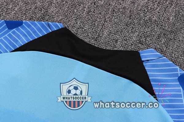 FC Barcelona Training T-Shirts + Shorts Blue 2022-2023