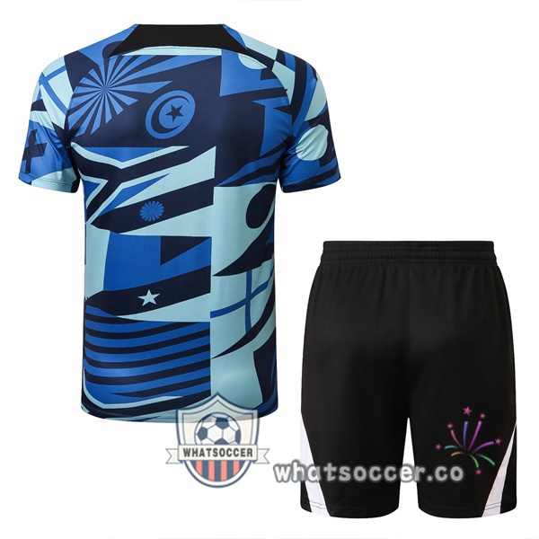 Inter Milan Training T-Shirts + Shorts Blue 2022-2023