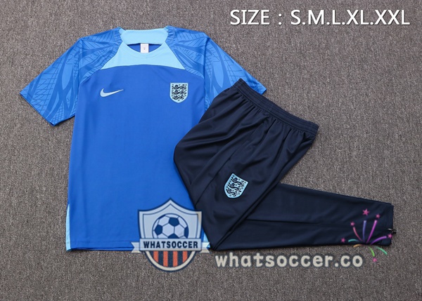 England Training T-Shirts + Pants Blue 2022-2023