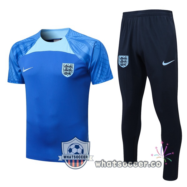 England Training T-Shirts + Pants Blue 2022-2023