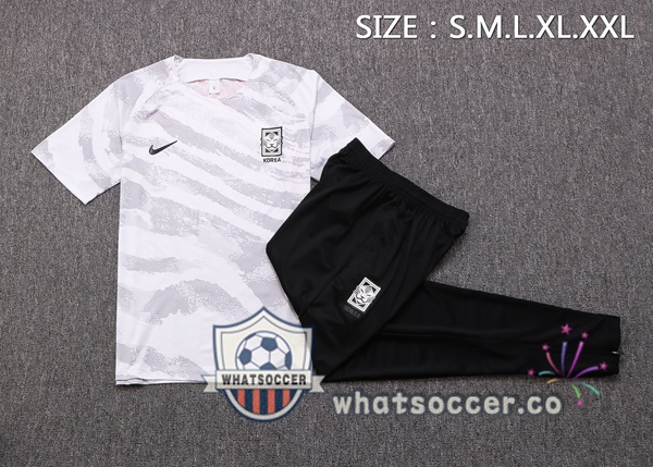 Korea Training T-Shirts + Pants White 2022-2023