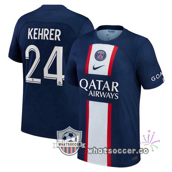 Paris PSG (Kehrer 24) Home Soccer Jerseys Blue Royal 2022-2023