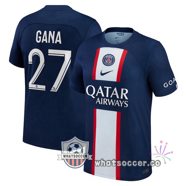 Paris PSG (Gana 27) Home Soccer Jerseys Blue Royal 2022-2023